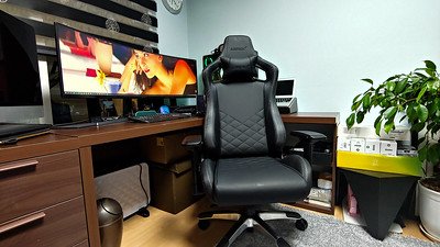 A home office with computer