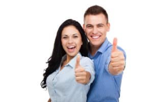 couple smiling