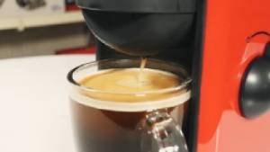 making a cup of coffee