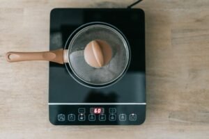 pot at electric stove