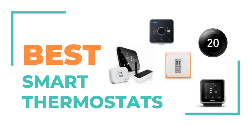 smart thermostats collage