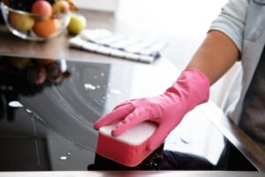 cleaning a cooker top