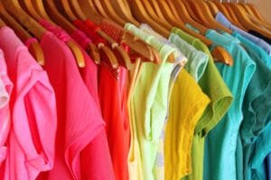 clothes on hangers