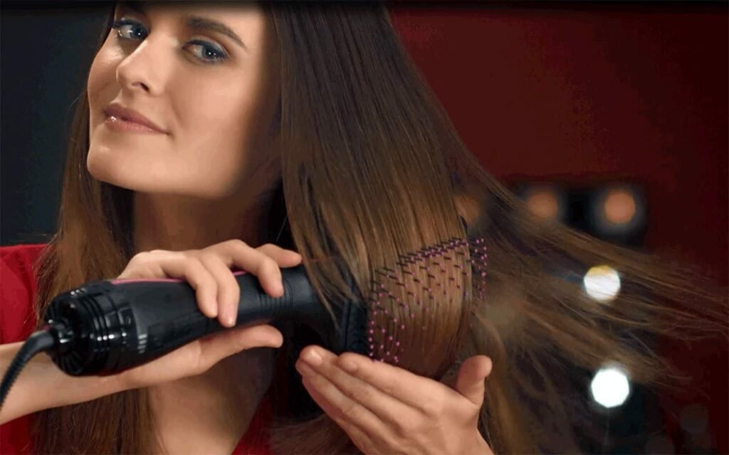 how to use a hot air brush