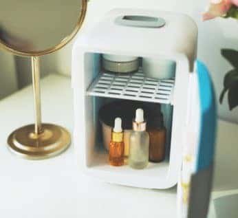 cosmetics in cooler