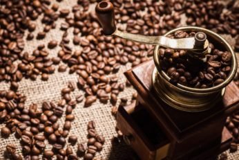 grinding fresh beans