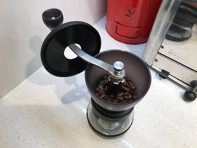 preparing to grind