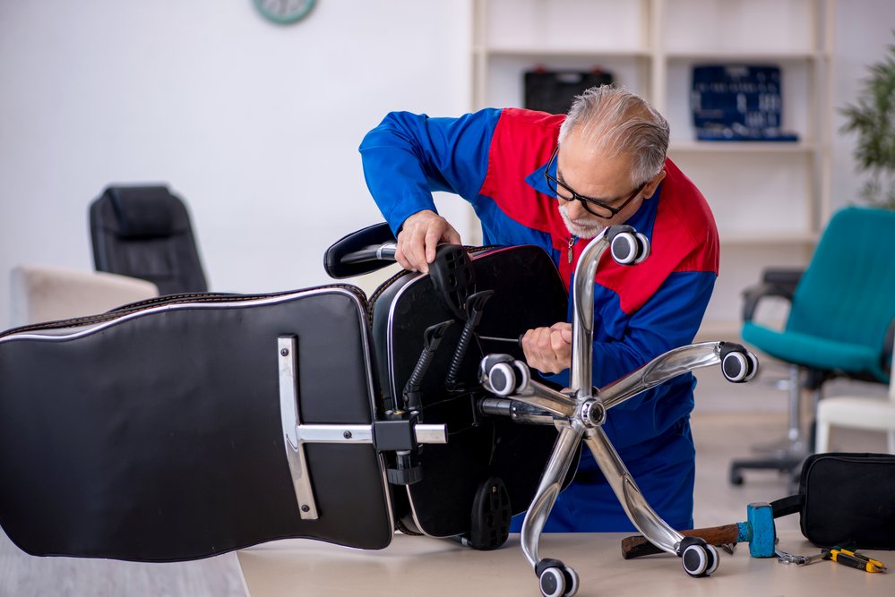 how to disassemble an office chair