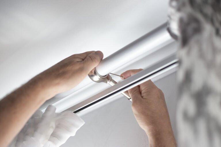 how to hang curtain rods
