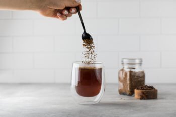 making a delicious breakfast drink