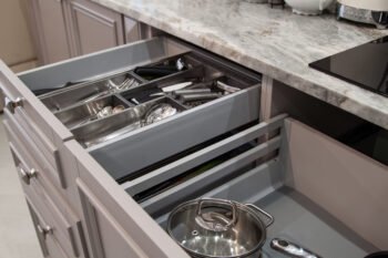 utensils and pans in proper place